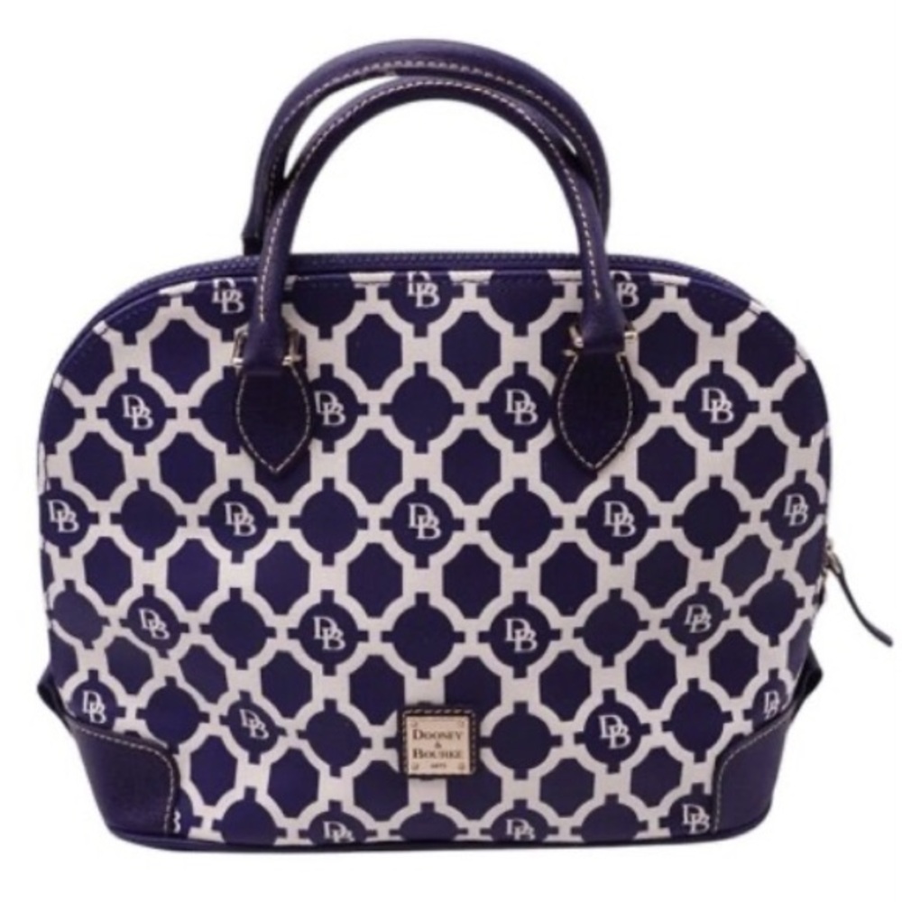 Dooney & Bourke Zip Zip Blue & White Marine Satchel